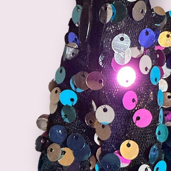 Nasty Gal Rainbow Sequin Wide Leg Pants size US 6 New Years NWT Immediate ship - Picture 4 of 11